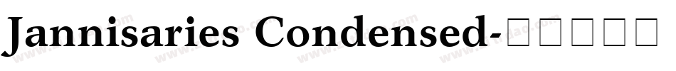 Jannisaries Condensed字体转换
